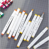 得力70800-80，80色方杆双头酒精油性专业马克笔套装（1/8）学生手绘漫画设计绘画彩笔画笔记号笔