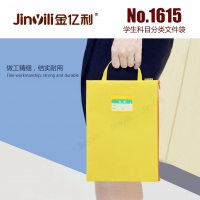 金亿利1615，A4科目分类学生袋（1/300/600）学生手提拉链袋资料试卷收纳袋拉链补课袋