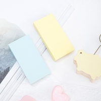 得力21517， 76*25mm 100张蓝色黄色简约便签纸即时贴（1/12/216）便利贴便签本N次贴记事贴-2条/包