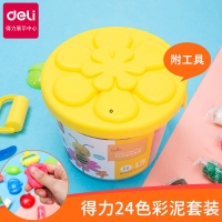 得力6483，24色花瓣造型彩泥（1/12/36）学生儿童手工diy制作橡皮泥内...