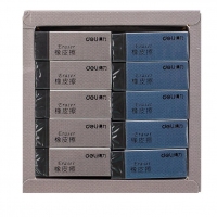 得力71097，橡皮黑色简约橡皮擦（1/30/900）擦得干净少屑美术画画橡皮修正用品