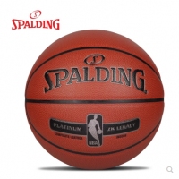斯伯丁76-017Y，7号篮球（1/12）室内室外NBA成人学生比赛蓝球PU材质...