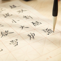 得力75302，24格米字格毛边纸（1/50/200）初学者学生毛笔字练字练习纸书法专用米字格-30张