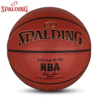 斯伯丁76-014Y，NBA金色经典全粒面表皮PU篮球（1/12）7号篮球室内室...