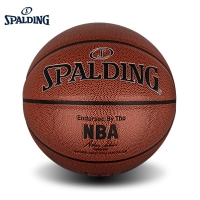斯伯丁76-018Y，2017NBA银色系列全粒面室内室外PU篮球（1/12）7号篮球室内室外水泥地耐磨王蓝球