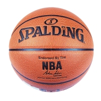 斯伯丁74-606Y，7号篮球经典NBA篮球（1/12）室内外比赛耐磨PU蓝球