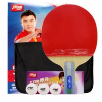 红双喜R5006，5星乒乓球拍（1/20）直拍双面反胶弧圈结合快攻球拍单拍(附拍...