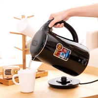 得力85609，1.7L双层不锈钢电热水壶（1/8）水壶双层不锈钢无缝内胆烧水壶自动断电304不锈钢水壶