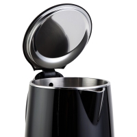 得力85609，1.7L双层不锈钢电热水壶（1/8）水壶双层不锈钢无缝内胆烧水壶自动断电304不锈钢水壶