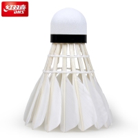 红双喜401A，羽毛球（1/100）室内室外健身训练比赛鹅毛羽毛球-6只装/筒