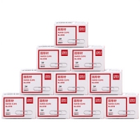 得力0018，防锈回形针（1/10/500）100枚纸盒装回形针/曲别针