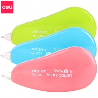 得力7207，炫彩修正带（1/24/576）5mm*8米学生修改带/改错带/修正贴