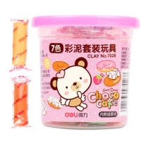 得力7026，7色儿童橡皮泥（1/16/96）彩泥含模具学生美术用品 儿童益智玩...