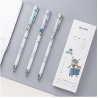 得力A440，0.5mm动物主题学生中性笔
