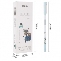 得力A440，0.5mm动物主题学生中性笔