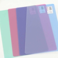 得力9349，A4复写板 双色透明垫板（1/20/300）写字板 298*198mm 0.6mm书写垫板