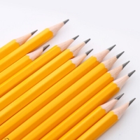 (特惠品）小树苗QG111202，12支盒装铅笔/三角杆（1/24/240），黄杆环保铅笔