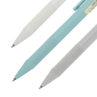 得力A04，乐素0.5mm黑色按动中性笔（12/144/1728）子弹头水笔签字笔