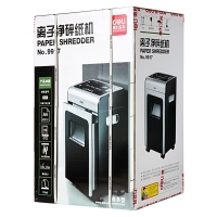 得力9913，碎纸机电动办公可碎a4纸 时尚离子净大功率条状碎纸机