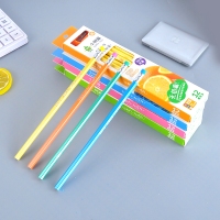 小树苗S3073，12支装盒装铅笔（1/24/240）水果系列铅笔，HB铅笔带彩色橡皮头