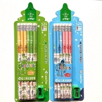 （特惠品）小树苗MC111204，HB三角杆正姿铅笔 12支/卡（1/24/240）小树苗铅笔