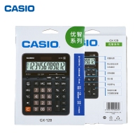卡西欧（CASIO）GX-12B商务计算器 办公财务专用大号计算器 黑色