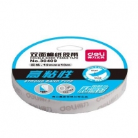 得力30409，12mm*10m双面胶带（1/72/288）泡沫胶带双面泡棉胶带高粘性油性胶带 