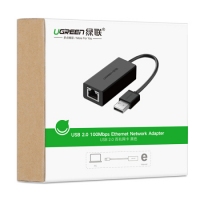 绿联20254，USB2.0转百兆有线网卡RJ45网线接口 适用苹果Mac小米盒子笔记本电脑外置以太网口转换器 20254