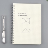 本子铺416150，16K150时尚生活绑带线圈本（网格）透明绑带线圈本（1/80）网格笔记本文具螺旋本学生用手帐本