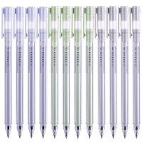 得力A025B-02，0.38学生中性笔，水性笔碳素笔签字笔 0.38mm A025B-02(黑色中性笔）