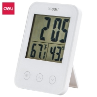 得力8811，多功能电子温湿度计（1/48）测温计家用电子数显多用温度表闹钟