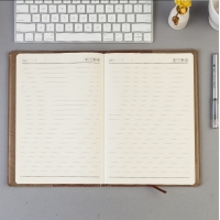 晨光APY1DK78，18K160页普惠皮面本（1/32）商务办公记事笔记本子 单本装APY1DK78