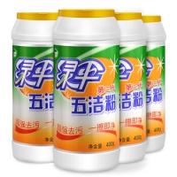绿伞400g,去污粉五洁粉厨房油污清洁剂不锈钢水槽除锈除垢去油去污抛光剂