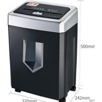 盆景519碎纸机 中小单位办公静音电动粉碎机 德国五级高保密颗粒状 碎纸1小时一次碎5张2*10mm 