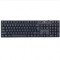 得力（deli） 2168 高键帽键盘 USB键盘 游戏键盘 防水薄款静音 黑色
