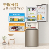 海尔 (Haier )223升变频风冷无霜三门冰箱 干湿分储中门全温区变温DEO净味系统BCD-223WDPT