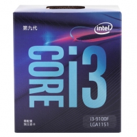 英特尔（Intel）i3 9100F 酷睿四核 盒装CPU处理器