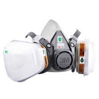 3M 防护面具升级版6200防毒面具面罩防化工喷漆防尘中号