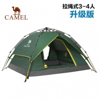 骆驼帐篷户外3-4人加厚防雨2人野营野外 沙滩旅行全自动帐篷 8W3ALJ007 军绿