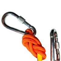 先锋连 钢丝内芯缓降逃生安全绳索登山攀岩户外训练求生救生救援抗洪救灾绳子自救非消防火灾绳索 10米带双钩