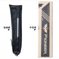 开拓者（PIONEER）狼牙5系 户外登山杖手杖健走杖 拐杖铝合金超短三节伸缩便携徒步老人杖 T型黑色