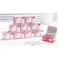 得力(deli)3#金属回形针 镀镍防锈曲别针 100枚/盒  办公用品 0018