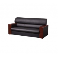 办公沙发办公室会客沙发茶几商务接待沙发组合皮艺三人位KNSF003